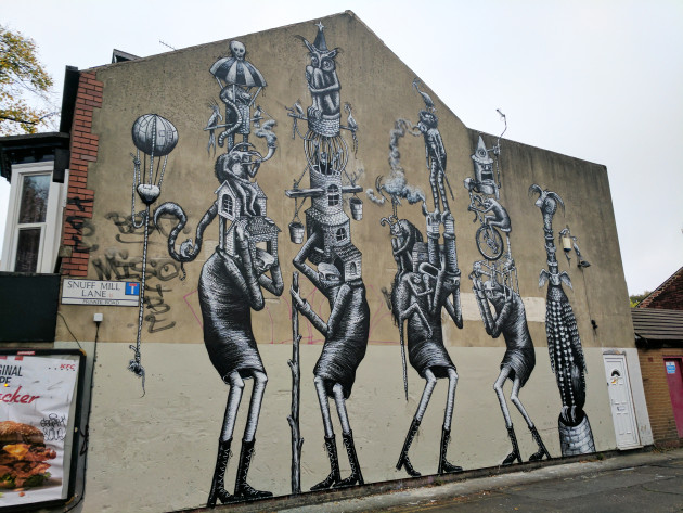 Phlegm Sheffield wall mural